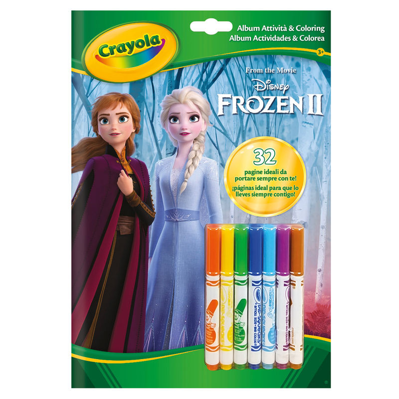 Libro de actividades Frozen 2 de Crayola con 7 rotuladores