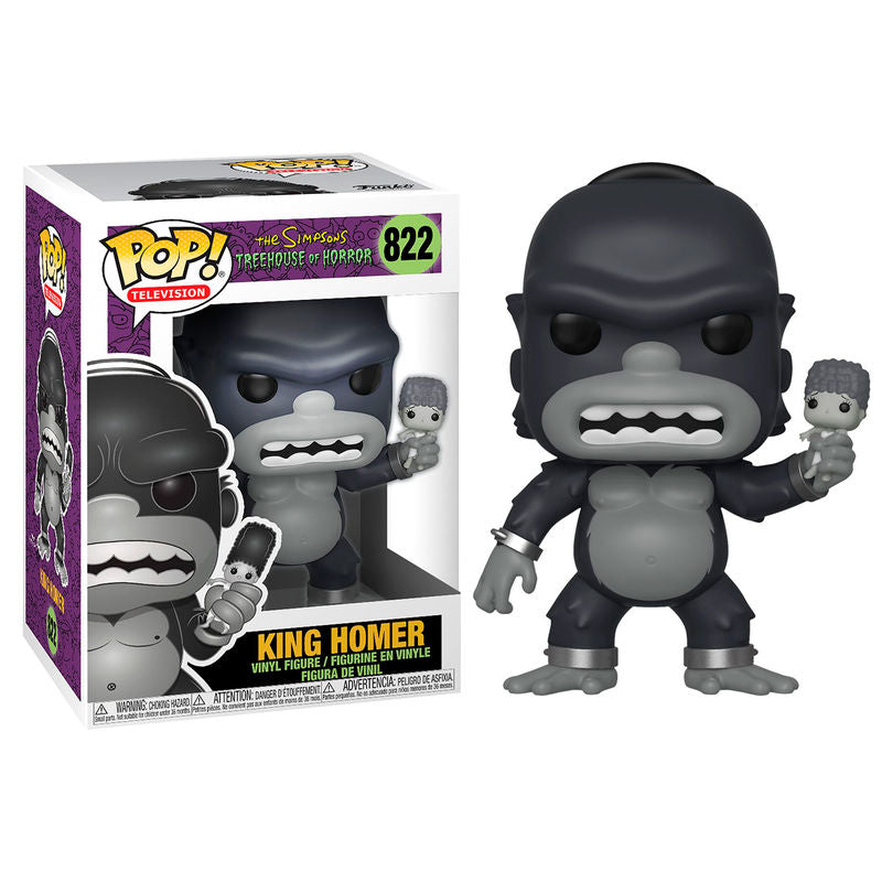 Figura Funko POP! King Homer de Los Simpson en acabado monocromo - 2