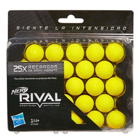 Blíster Hasbro con 25 recargas amarillas Nerf Rival