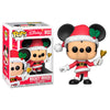 Figura Funko POP! Disney Holiday de Mickey Mouse con gorro navideño y campana