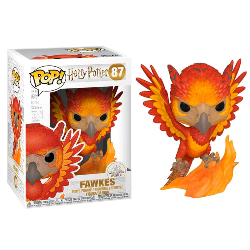 Figura Funko POP! de Fawkes con alas extendidas sobre llamas - 2
