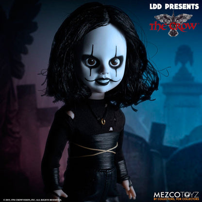 Figura Living Dead Dolls de The Crow con abrigo negro y maquillaje blanco - 5