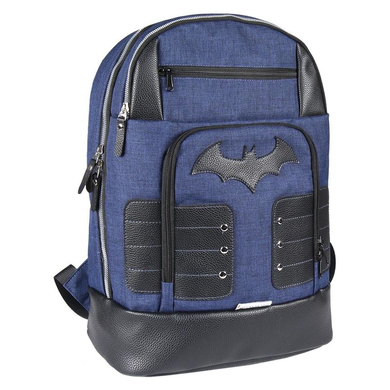 Mochila casual Batman DC Comics azul y negra de 46 cm