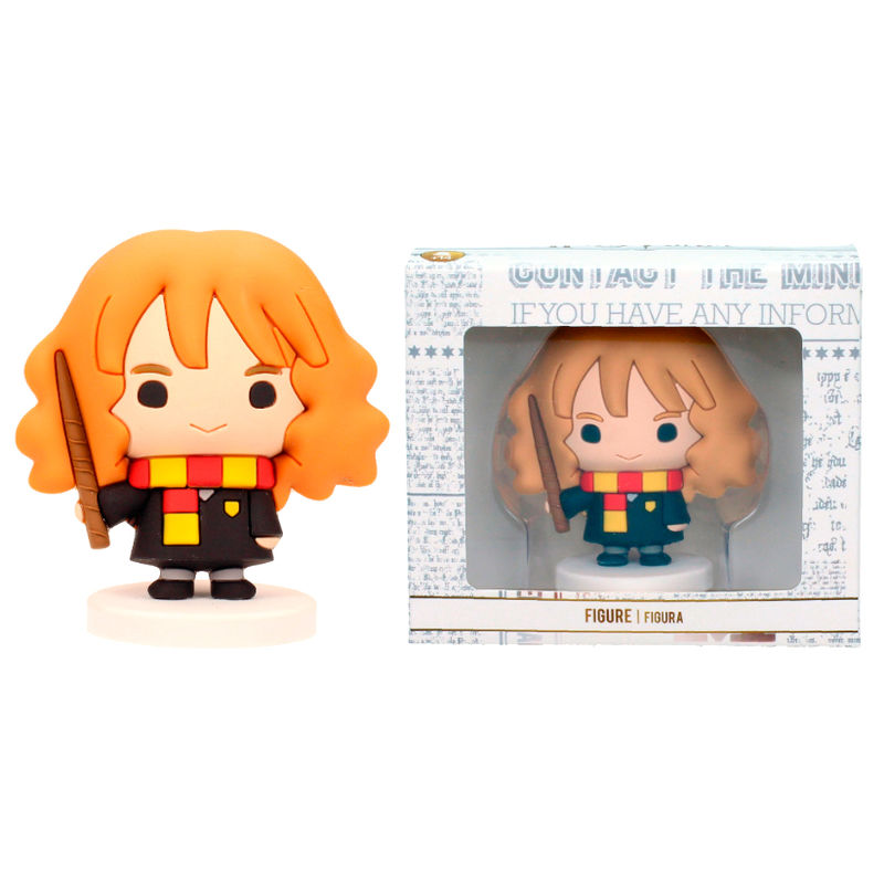 Figura mini de Hermione de Harry Potter con varita y bufanda roja y amarilla - 2