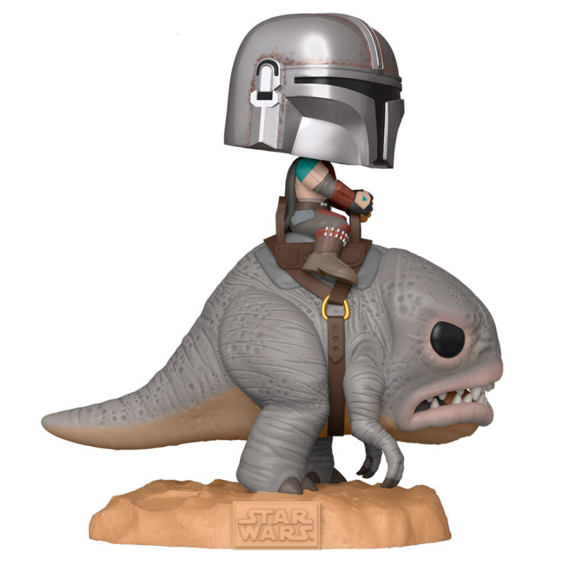 Figura POP de The Mandalorian montado sobre un blurg - 2