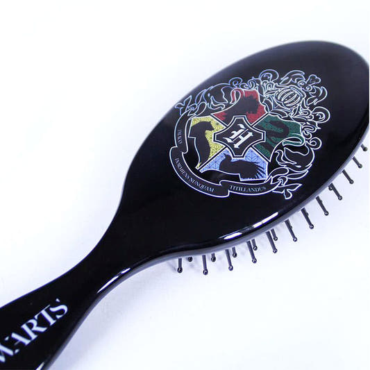Cepillo desenredante negro de Harry Potter con escudo de Hogwarts - 4