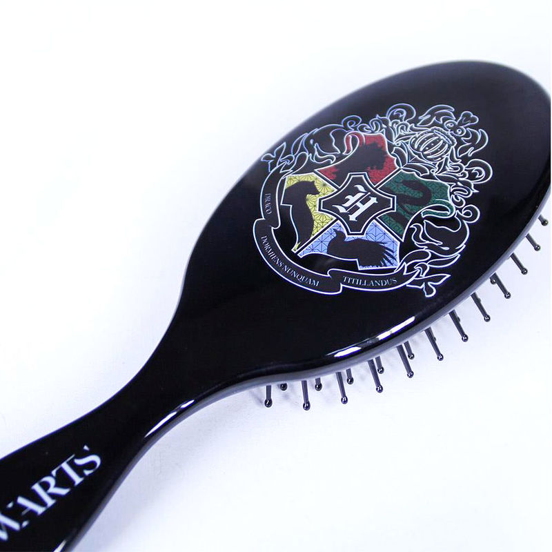 Cepillo desenredante negro de Harry Potter con escudo de Hogwarts - 4