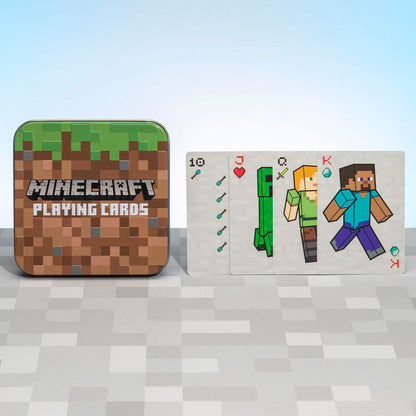 Baraja de cartas Minecraft Paladone con caja metálica pixelada - 3