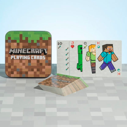 Baraja de cartas Minecraft Paladone con caja metálica pixelada - 4