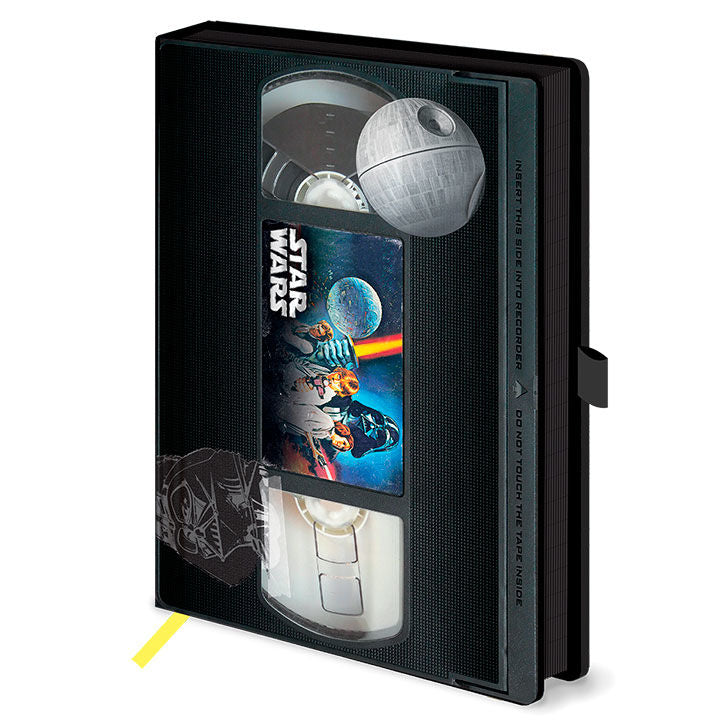 Cuaderno A5 Star Wars con diseño de carátula VHS y personajes de la saga - 2