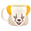 Taza 3D de Pennywise de IT con cabello naranja y ojos amarillos