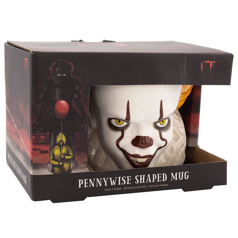 Taza 3D de Pennywise de IT con cabello naranja y ojos amarillos - 2