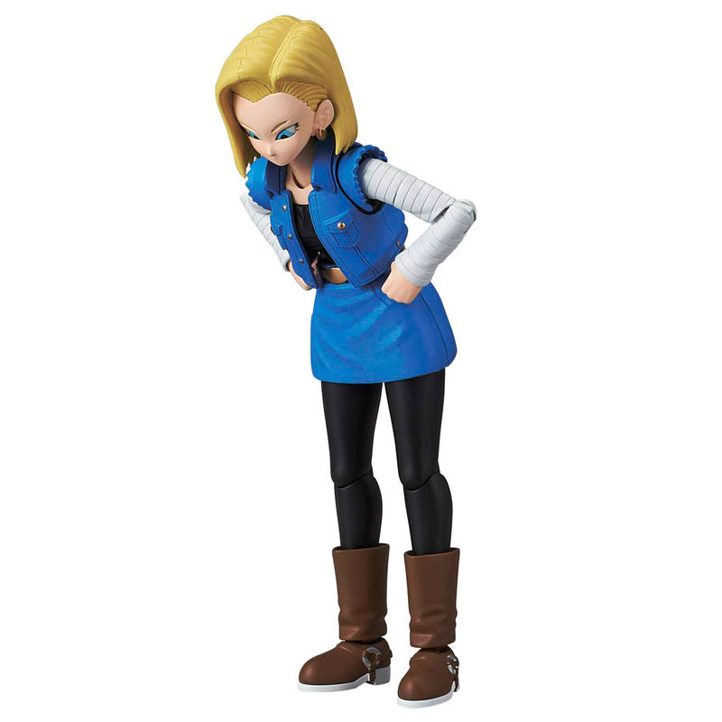Figura articulada de Android 18 de Dragon Ball con atuendo azul - 4