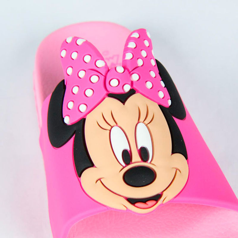 Chanclas rosas de Minnie Disney con lazo de lunares - 2