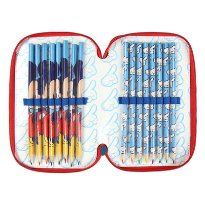 Plumier triple Giotto de Mickey Disney en azul y rojo - 2
