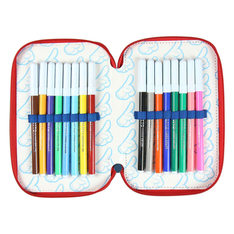 Plumier triple Giotto de Mickey Disney en azul y rojo - 3