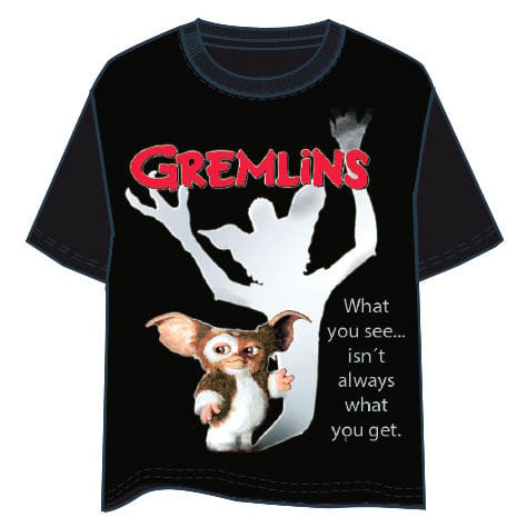 Camiseta negra de Gremlins con Gizmo y estampado frontal - 2