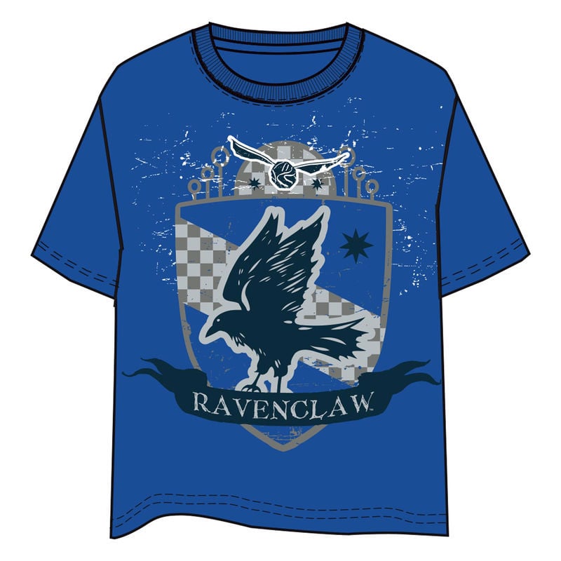 Camiseta azul de Ravenclaw de Harry Potter con escudo y águila