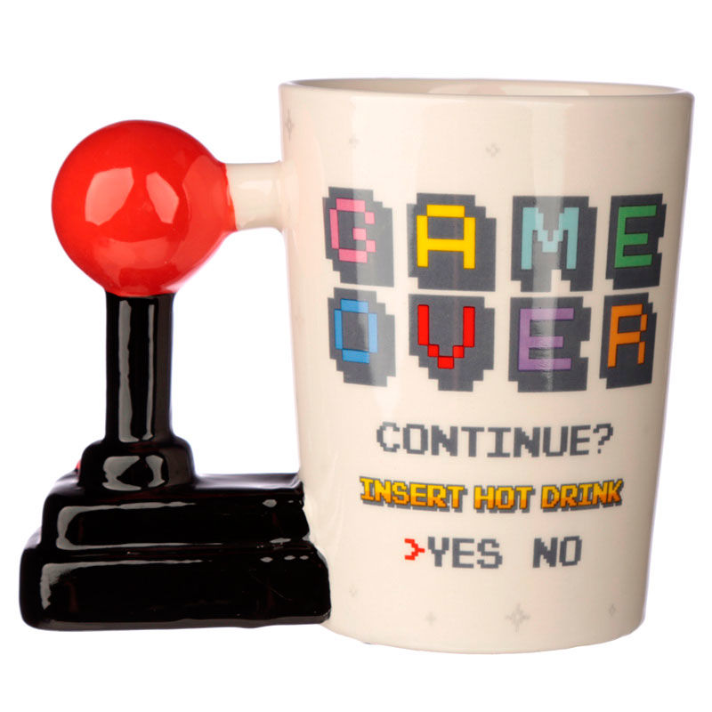 Taza PUCKATOR Game Over con asa 3D de joystick arcade - 5