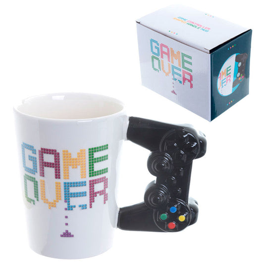 Taza PUCKATOR Game Over con asa 3D de mando - 6