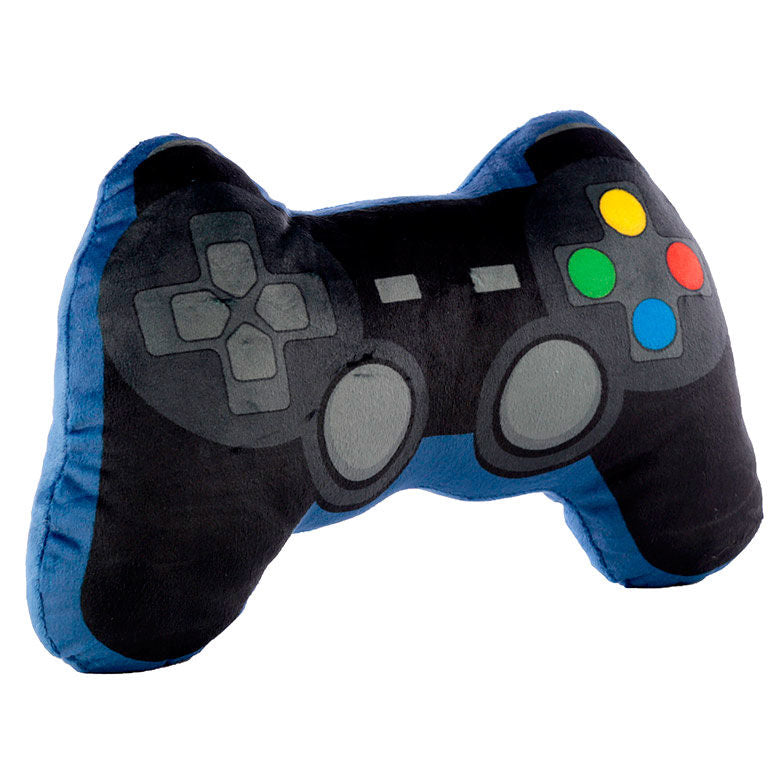 Cojín con forma de mando de videojuegos Game Over en negro y azul - 3