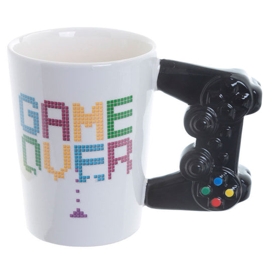 Taza PUCKATOR Game Over con asa 3D de mando