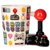 Taza Puckator Game Over con asa 3D de joystick rojo