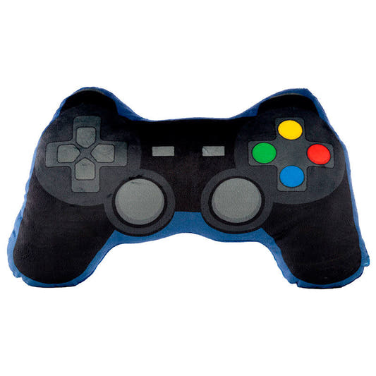 Cojín con forma de mando de videojuegos Game Over en negro y azul - 4