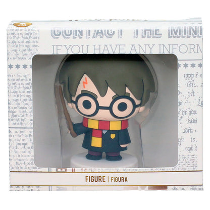 Figura mini de Harry Potter con gafas, varita y bufanda roja y amarilla - 2