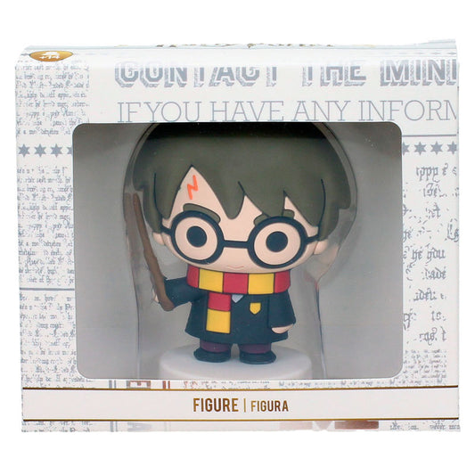 Figura mini de Harry Potter con gafas, varita y bufanda roja y amarilla - 2