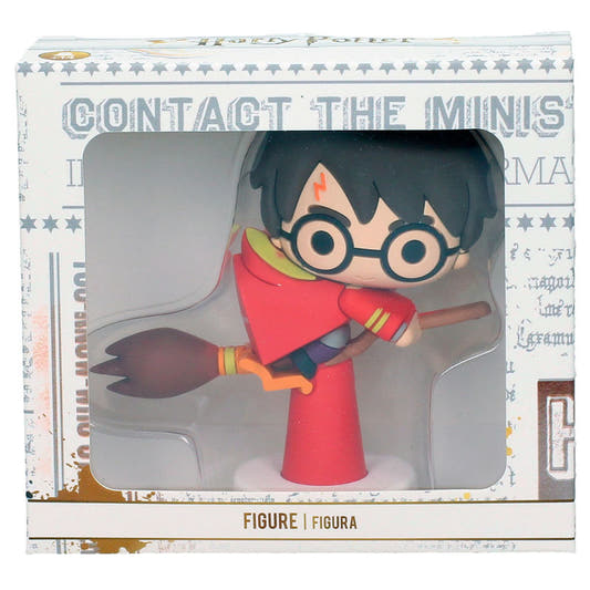 Figura mini de Harry Potter en escoba de Quidditch sobre una base - 2