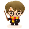 Figura mini de Harry Potter con gafas, varita y bufanda roja y amarilla