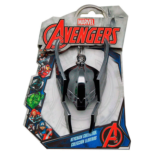 Llavero metálico 3D de Thor Marvel con diseño de casco