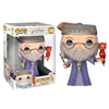 Figura Funko POP! de Albus Dumbledore con Fawkes en caja con ventana