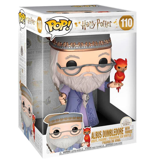 Figura Funko POP! de Albus Dumbledore con Fawkes en caja con ventana - 3