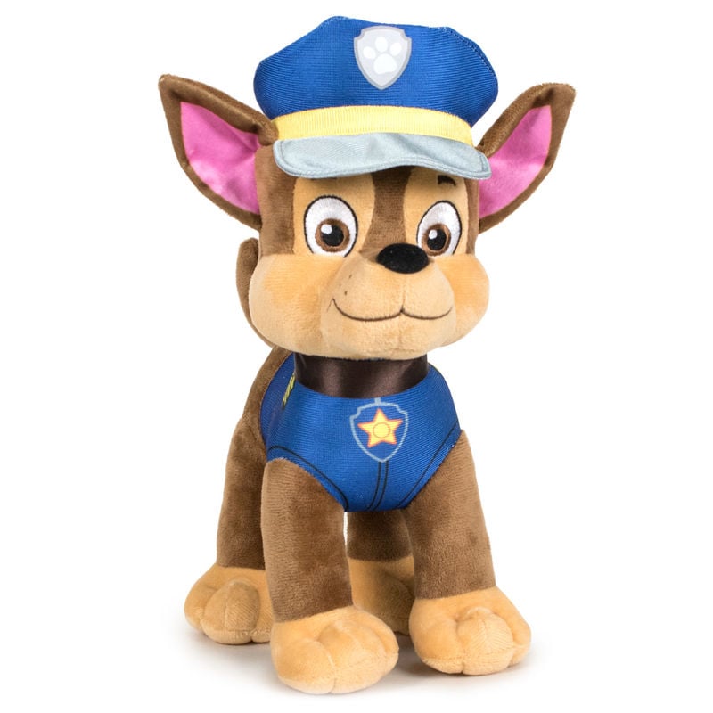 Peluche de Chase de PAW Patrol con gorra y uniforme azul