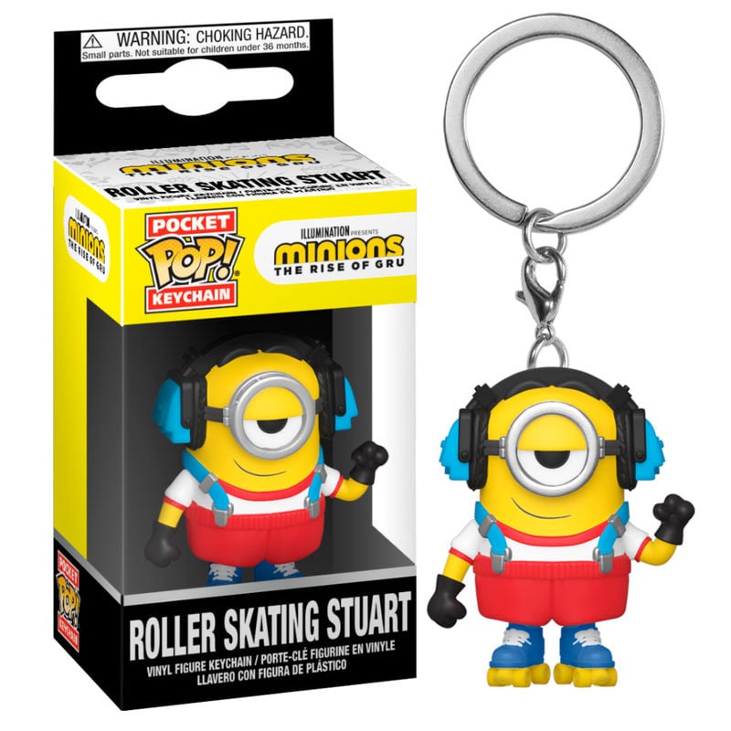 Llavero FUNKO Pocket POP! de Stuart con patines de Minions 2