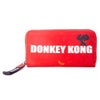 Cartera roja de Donkey Kong con estampado de plátanos