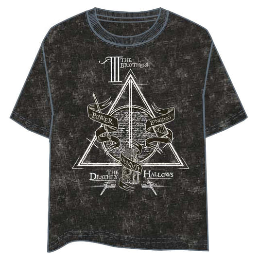 Camiseta negra de Harry Potter con estampado de las Reliquias de la Muerte - 3