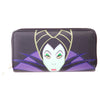 Cartera Disney de Maléfica con diseño morado y cremallera