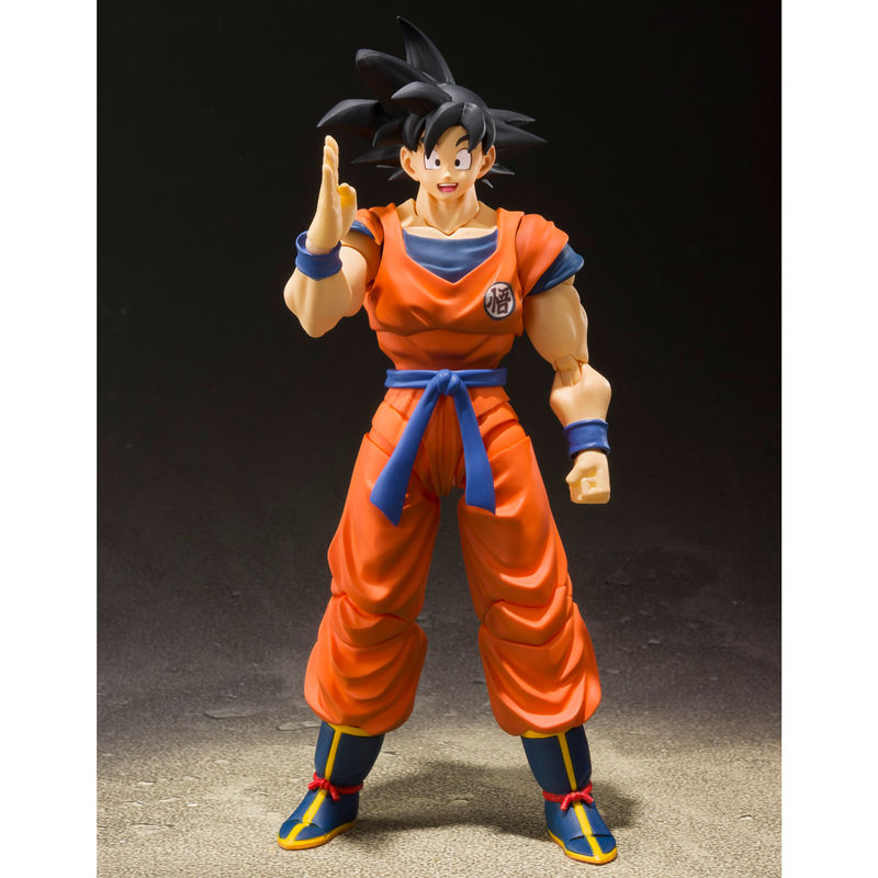 Figura S.H. Figuarts de Son Goku con uniforme naranja en pose de combate - 2