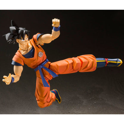 Figura S.H. Figuarts de Son Goku con uniforme naranja en pose de combate - 7