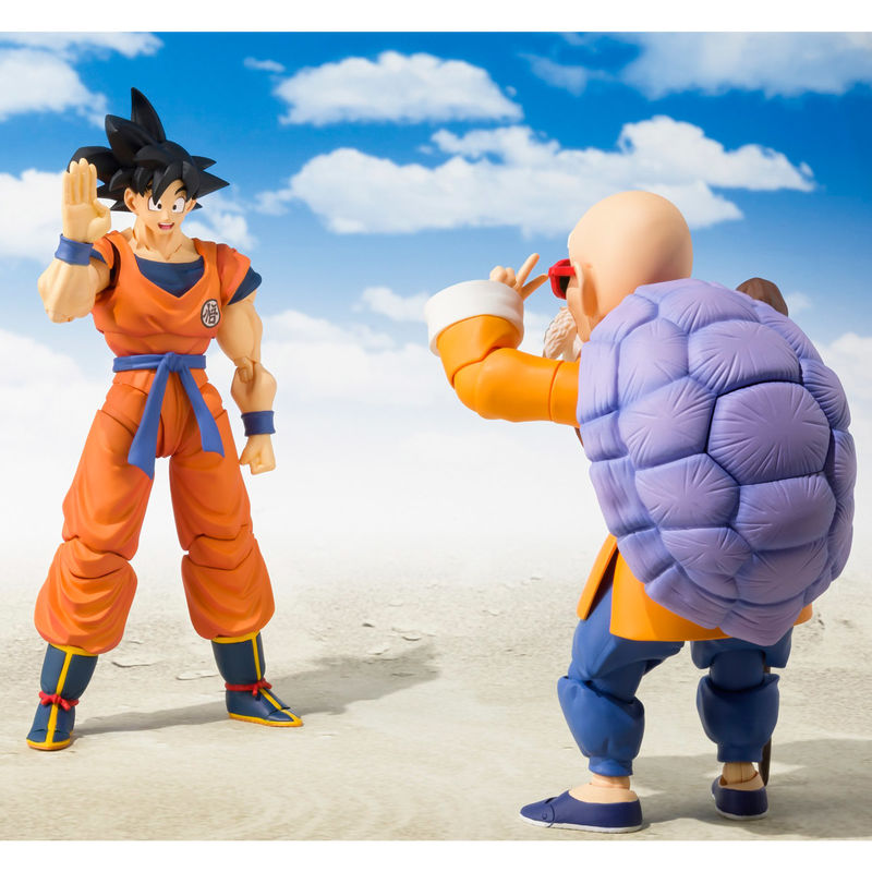 Figura S.H. Figuarts de Son Goku con uniforme naranja en pose de combate - 9