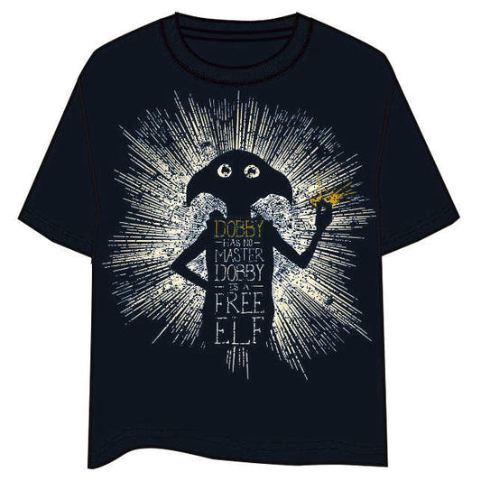 Camiseta oscura de Harry Potter con estampado frontal de Dobby - 2