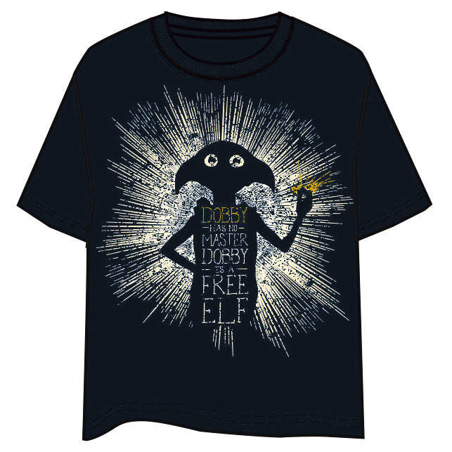 Camiseta oscura de Harry Potter con estampado frontal de Dobby - 3