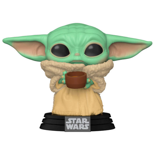 Figura Funko POP! de The Child con taza sobre base Star Wars