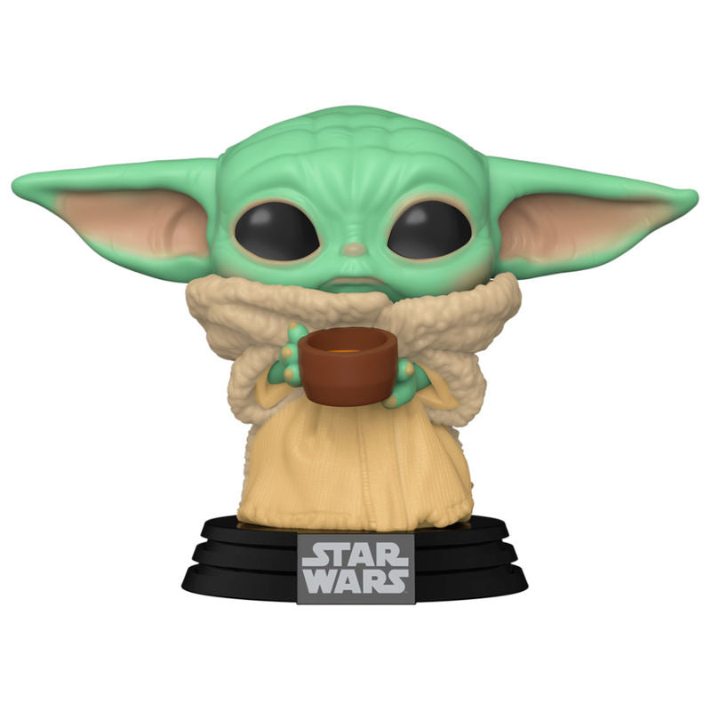 Figura Funko POP! de The Child con taza sobre base Star Wars