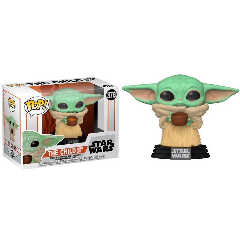 Figura Funko POP! de The Child con taza sobre base Star Wars - 2