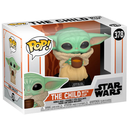 Figura Funko POP! de The Child con taza sobre base Star Wars - 3