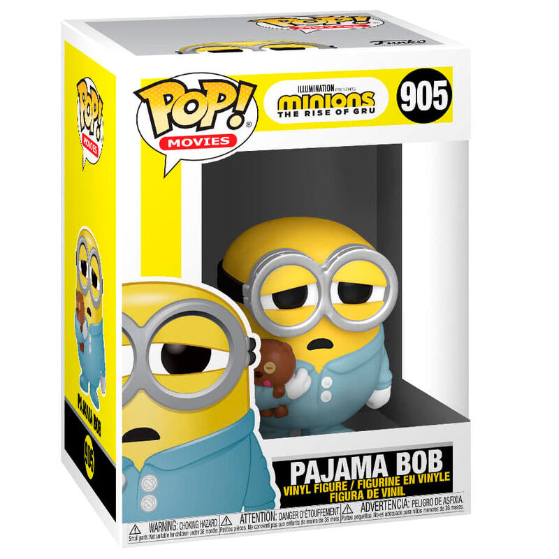 Figura Funko POP Pajama Bob con pijama azul y osito marrón - 3